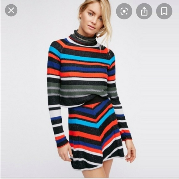 Free People Striped Sweater Skirt Set - Picture 3 of 3